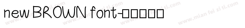 new BROWN font字体转换